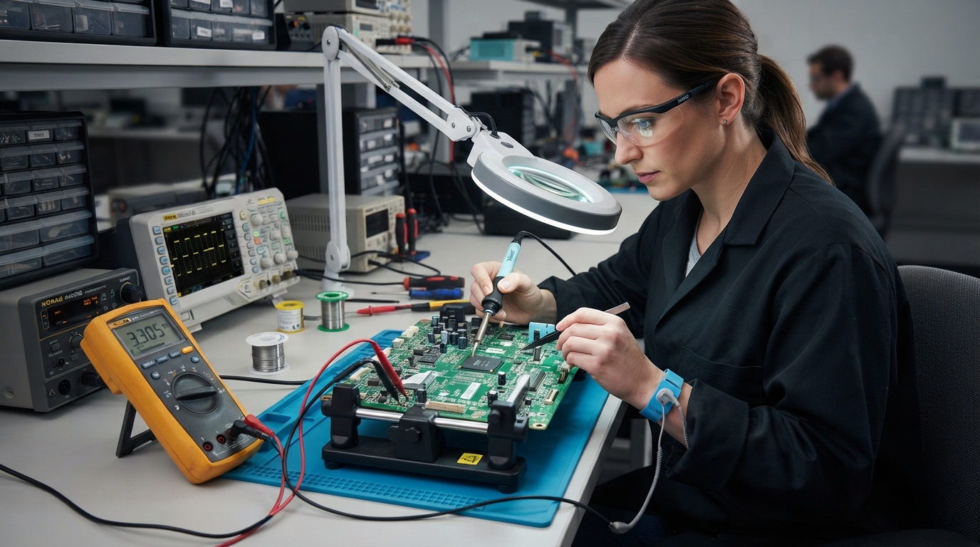 LED TV Repair Lab Bench